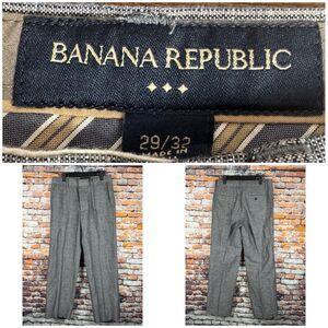 Banana Republic Men's Linen Blend Pants Check Pattern 29"x32 Gray